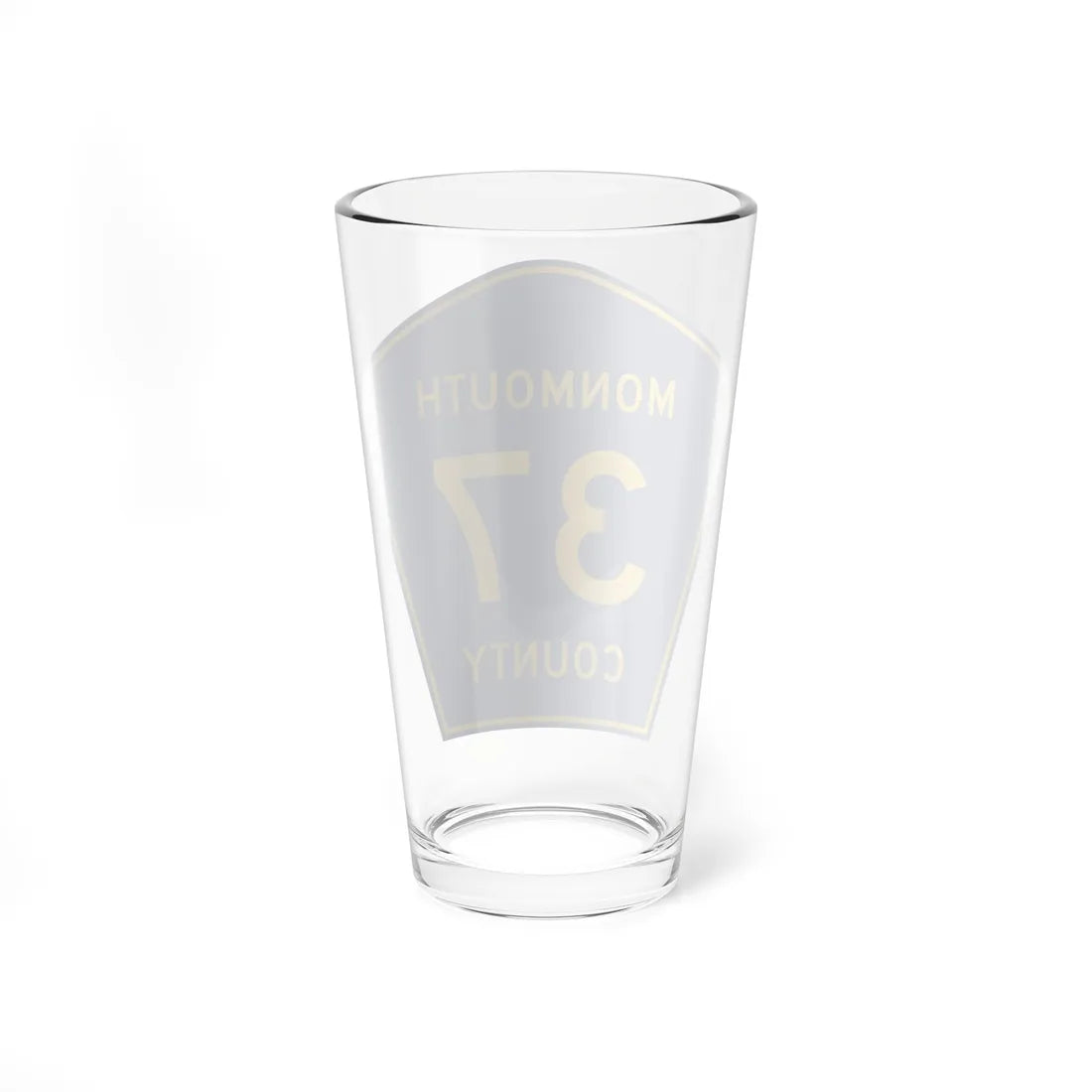 Monmouth County Route 37 NJ (New Jersey) (Road Sign) Pint Glass 16oz - Go Mug Yourself
