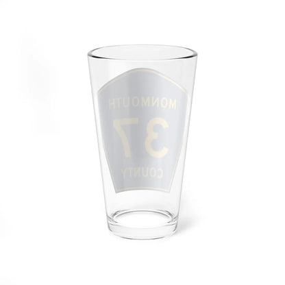 Monmouth County Route 37 NJ (New Jersey) (Road Sign) Pint Glass 16oz - Go Mug Yourself