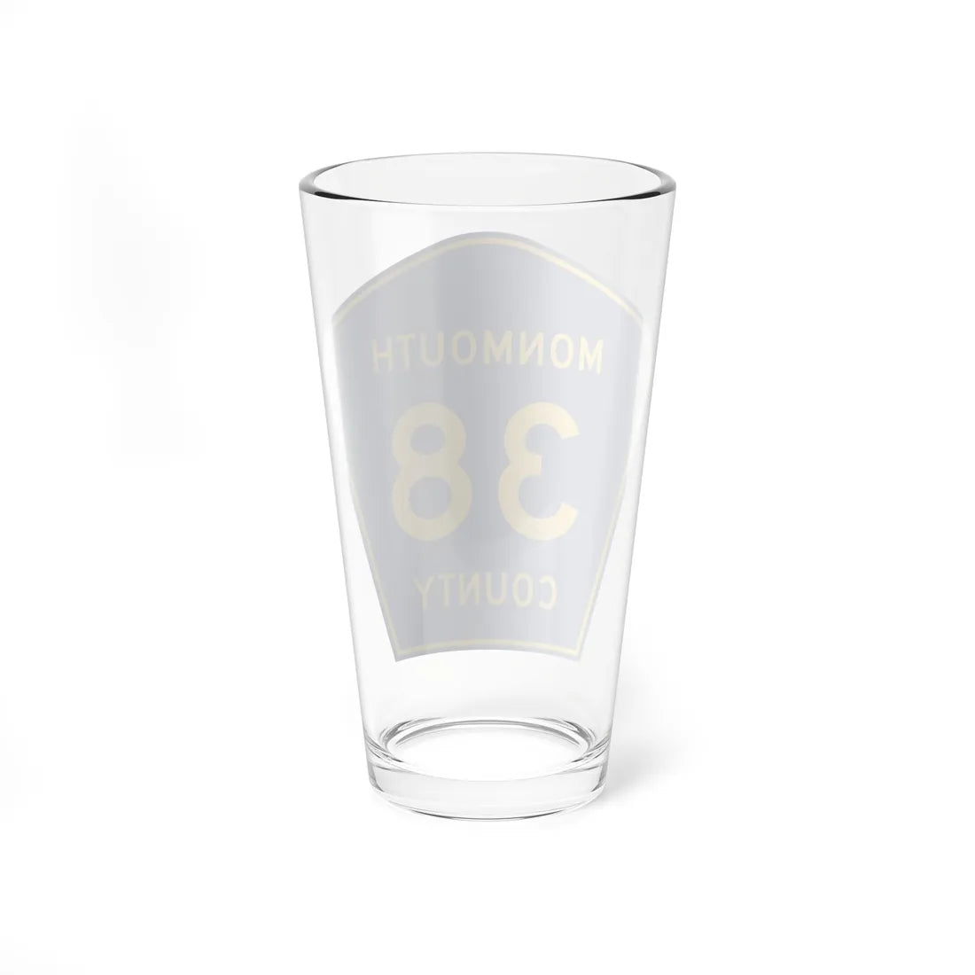 Monmouth County Route 38 NJ (New Jersey) (Road Sign) Pint Glass 16oz - Go Mug Yourself