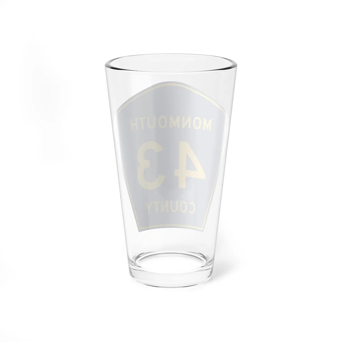 Monmouth County Route 43 NJ (New Jersey) (Road Sign) Pint Glass 16oz - Go Mug Yourself