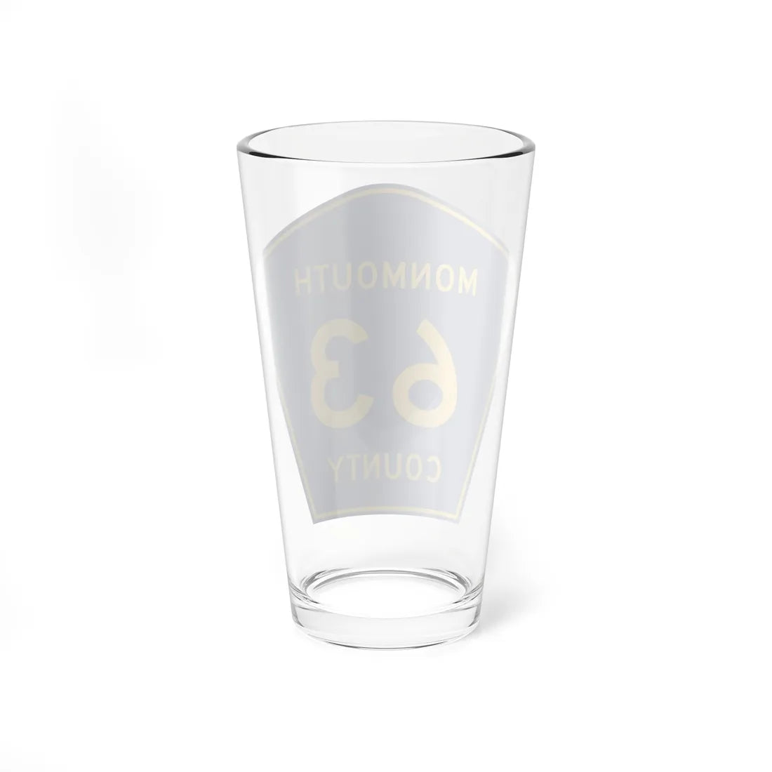 Monmouth County Route 63 NJ (New Jersey) (Road Sign) Pint Glass 16oz - Go Mug Yourself
