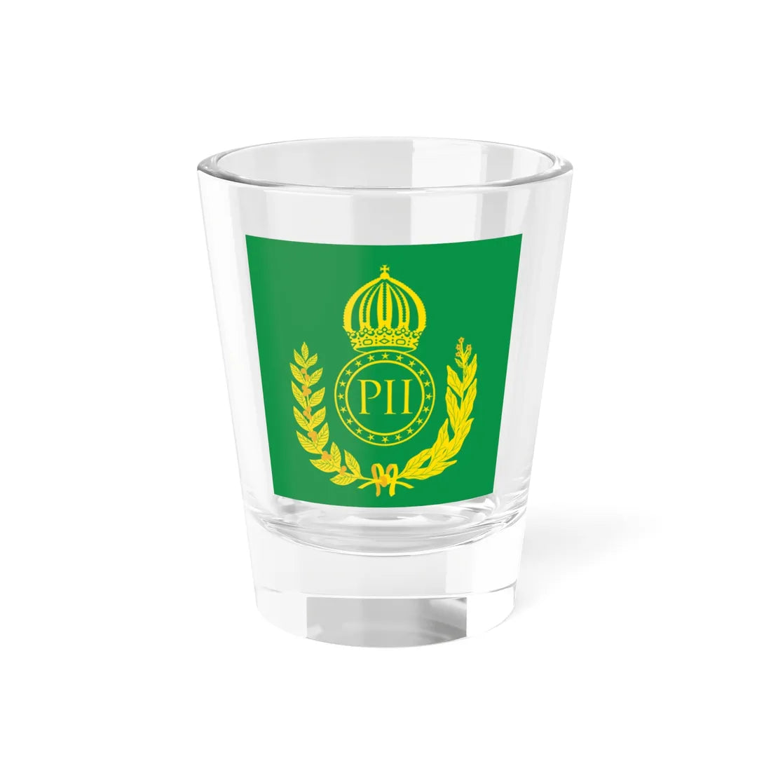 Monogram of Peter II (Brazil) (Coat of Arms) Shot Glass 1.5oz 1.5oz - Go Mug Yourself