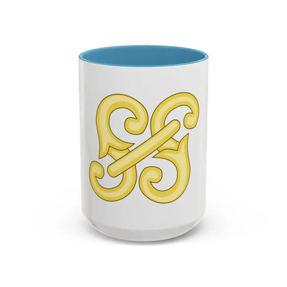 Monogram SS Badge of Henry IV - Accent Coffee Mug 15oz Light Blue - Go Mug Yourself