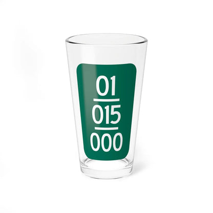 Monroe County 15 NY reference marker (New York) (Road Sign) Pint Glass 16oz 16oz - Go Mug Yourself