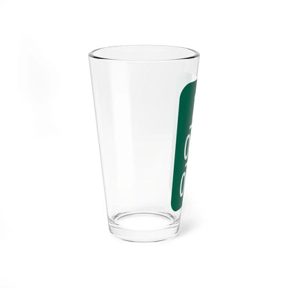 Monroe County 2 NY reference marker (New York) (Road Sign) Pint Glass 16oz - Go Mug Yourself