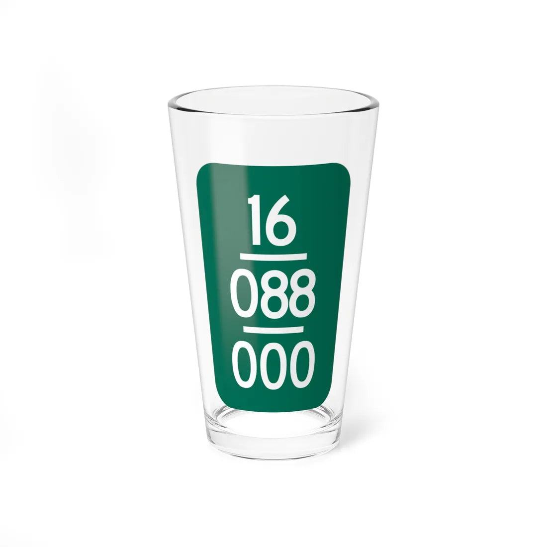 Monroe County 88 NY reference marker (New York) (Road Sign) Pint Glass 16oz - Go Mug Yourself