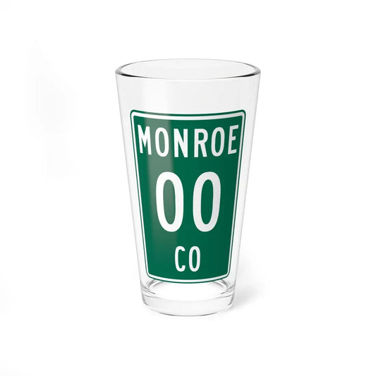 Monroe County OH template (Ohio) (Road Sign) Pint Glass 16oz 16oz - Go Mug Yourself
