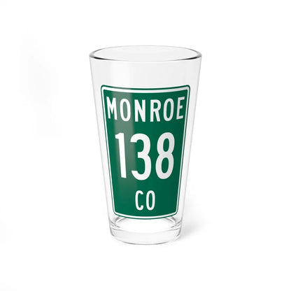 Monroe County Route 138 OH (Ohio) (Road Sign) Pint Glass 16oz 16oz - Go Mug Yourself