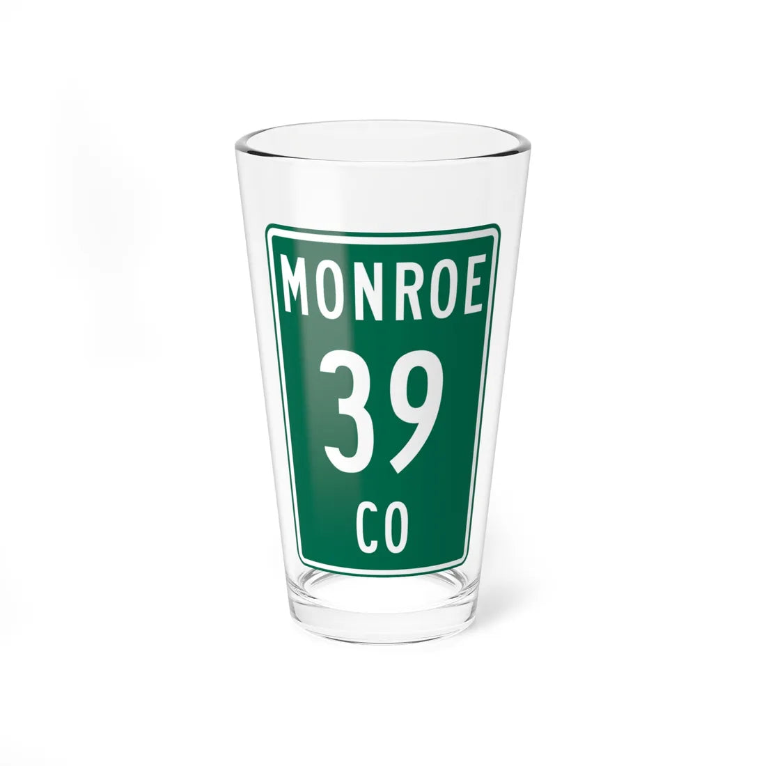 Monroe County Route 39 OH (Ohio) (Road Sign) Pint Glss 16oz 16oz - Go Mug Yourself