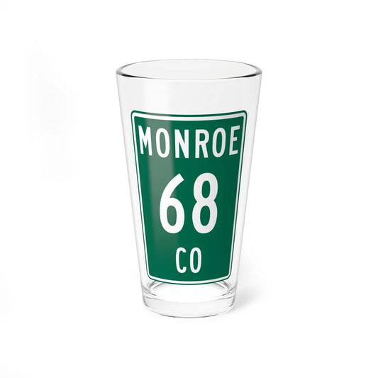 Monroe County Route 68 OH (Ohio) (Road Sign) Pint Glss 16oz 16oz - Go Mug Yourself