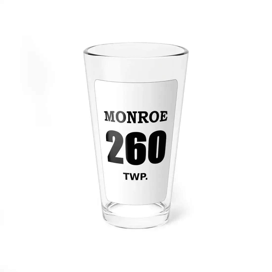 Monroe Township Holmes County Ohio route shield template (Ohio) (Road Sign) Pint Glass 16oz 16oz - Go Mug Yourself