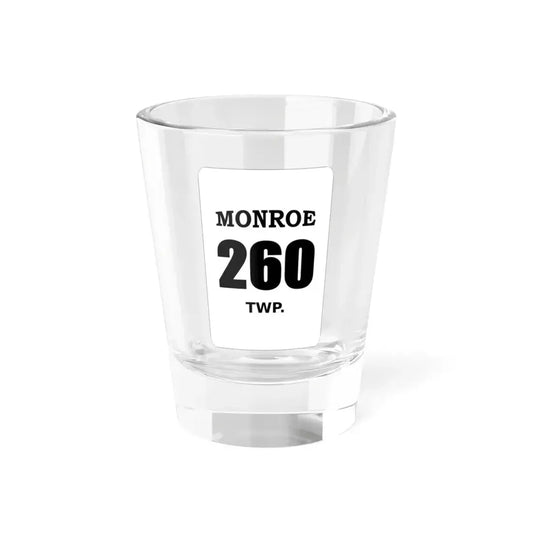 Monroe Township Holmes County Ohio route shield template (Ohio) (Road Sign) Shot Glass 1.5oz 1.5oz - Go Mug Yourself