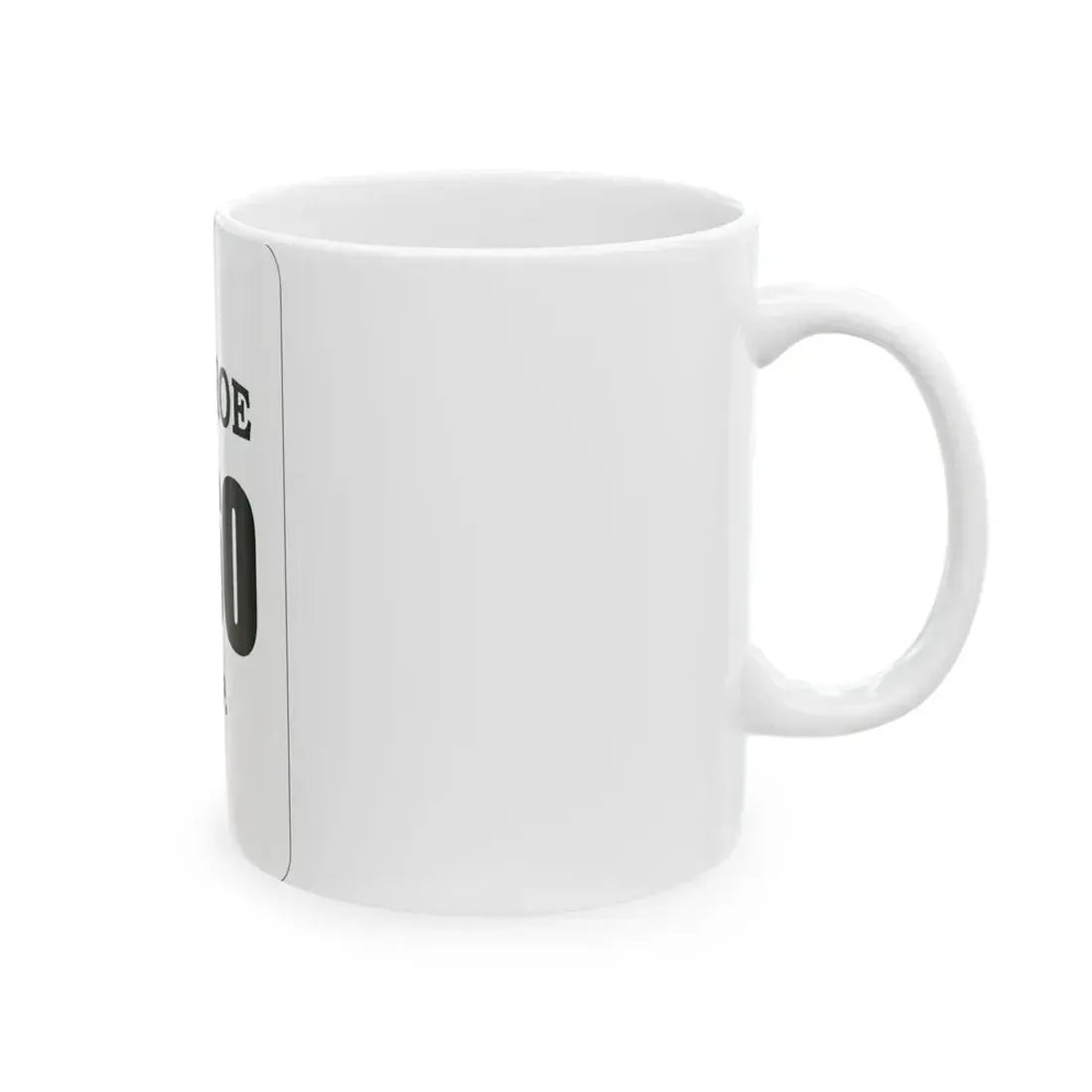 Monroe Township Holmes County Ohio route shield template (Ohio) (Road Sign) White Coffee Mug - Go Mug Yourself