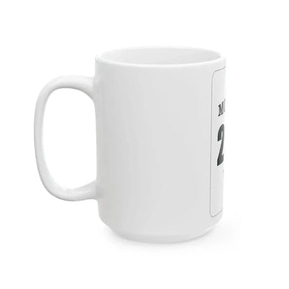 Monroe Township Holmes County Ohio route shield template (Ohio) (Road Sign) White Coffee Mug - Go Mug Yourself