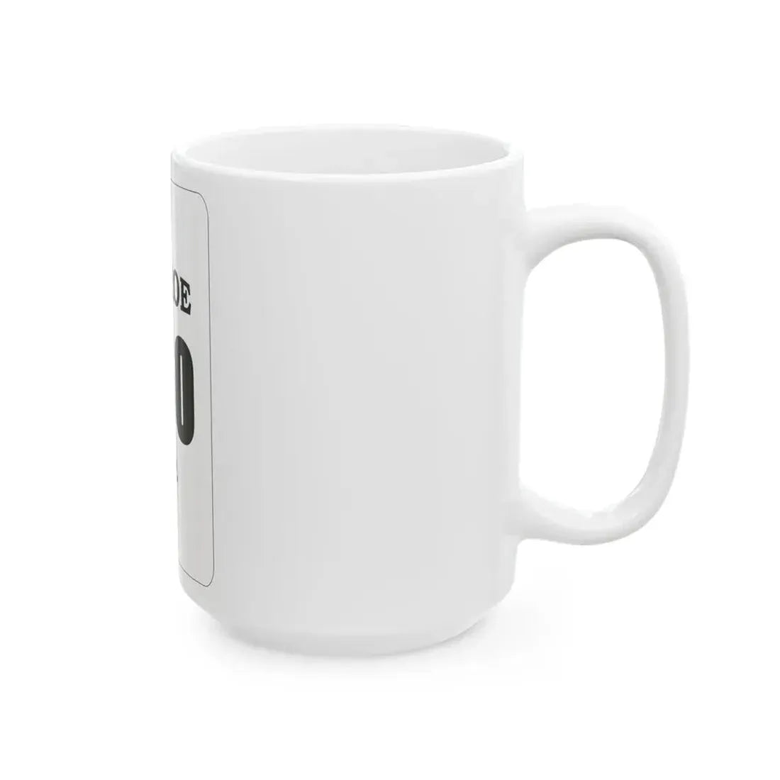 Monroe Township Holmes County Ohio route shield template (Ohio) (Road Sign) White Coffee Mug - Go Mug Yourself