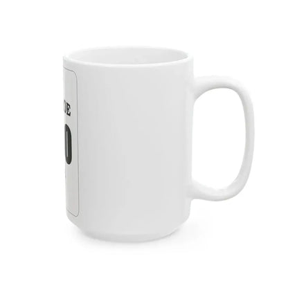 Monroe Township Holmes County Ohio route shield template (Ohio) (Road Sign) White Coffee Mug - Go Mug Yourself
