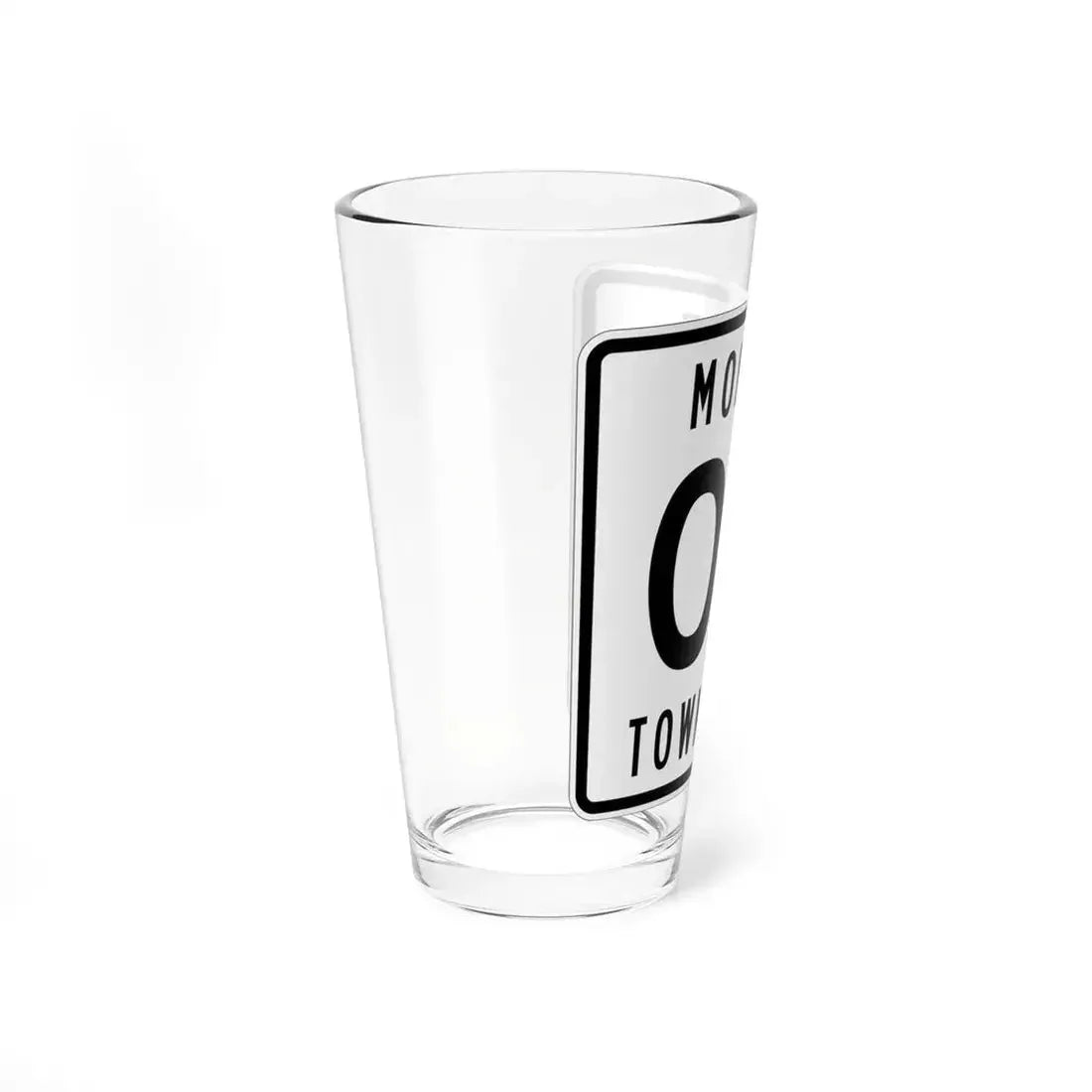 Monroe Township Logan County Ohio route shield template (Ohio) (Road Sign) Pint Glass 16oz - Go Mug Yourself