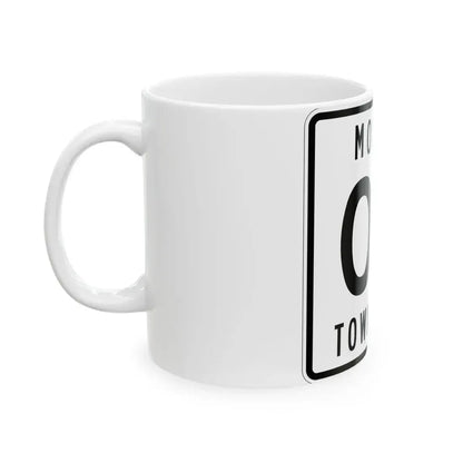 Monroe Township Logan County Ohio route shield template (Ohio) (Road Sign) White Coffee Mug - Go Mug Yourself