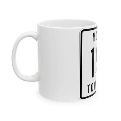 Monroe Township Route 190 Logan County Ohio (Ohio) (Road Sign) White Coffee Mug - Go Mug Yourself
