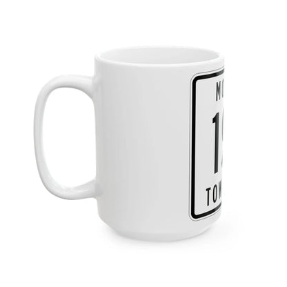 Monroe Township Route 190 Logan County Ohio (Ohio) (Road Sign) White Coffee Mug - Go Mug Yourself