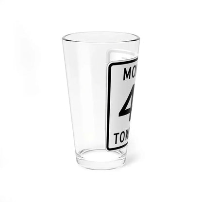 Monroe Township Route 47 Logan County Ohio (Ohio) (Road Sign) Pint Glss 16oz - Go Mug Yourself