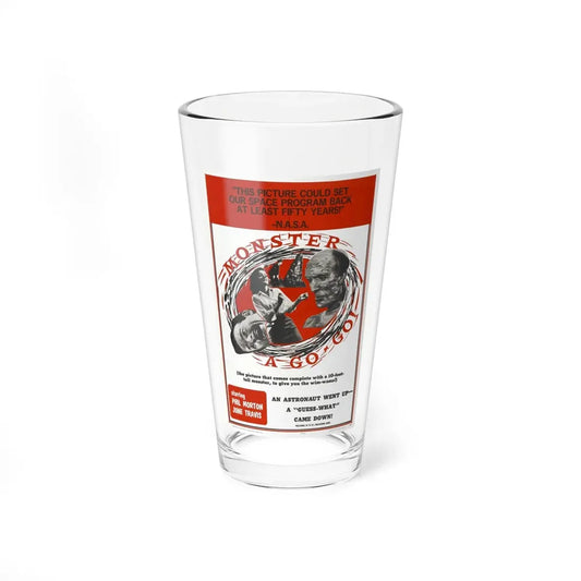 MONSTER A GO-GO 1965 Movie Poster - Pint Glass 16oz 16oz - Go Mug Yourself