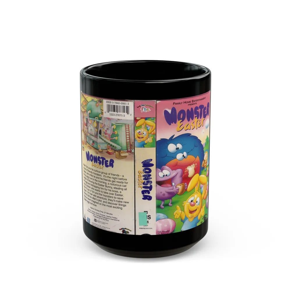 MONSTER EASTER (VHS COVER) - Black Coffee Mug-15oz-Go Mug Yourself