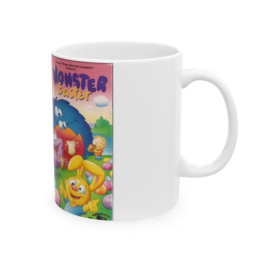 MONSTER EASTER (VHS COVER) - White Coffee Mug - Go Mug Yourself