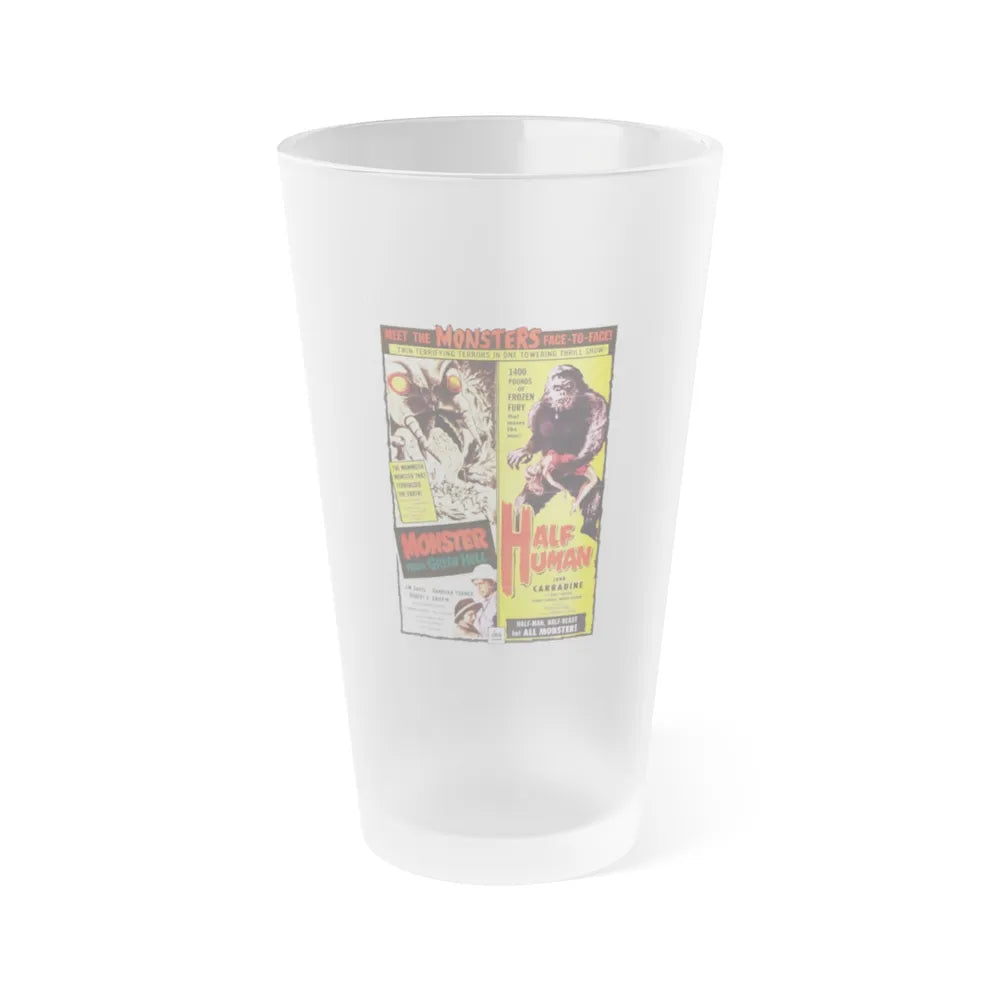 MONSTER FROM GREEN HELL + HALF HUMAN 1957 Movie Poster - Frosted Pint Glass 16oz-16oz-Frosted-Go Mug Yourself