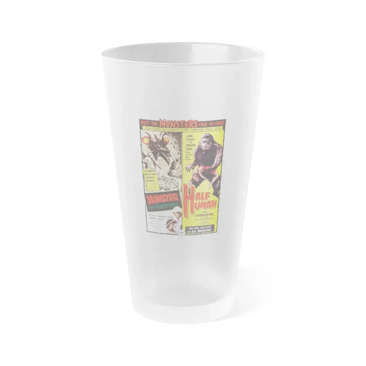 MONSTER FROM GREEN HELL + HALF HUMAN 1957 Movie Poster - Frosted Pint Glass 16oz 16oz Frosted - Go Mug Yourself