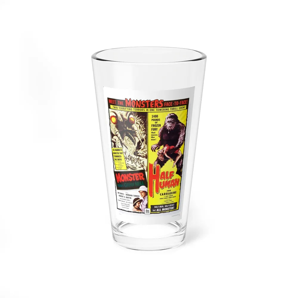 MONSTER FROM GREEN HELL + HALF HUMAN 1957 Movie Poster - Pint Glass 16oz-16oz-Go Mug Yourself