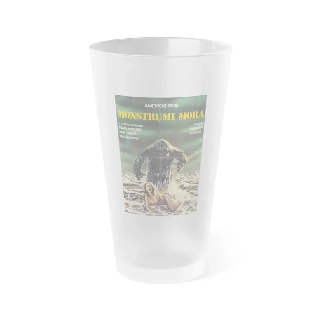 MONSTER (Humanoids from the Deep) (POLISH) 1980 Movie Poster - Frosted Pint Glass 16oz 16oz Frosted - Go Mug Yourself