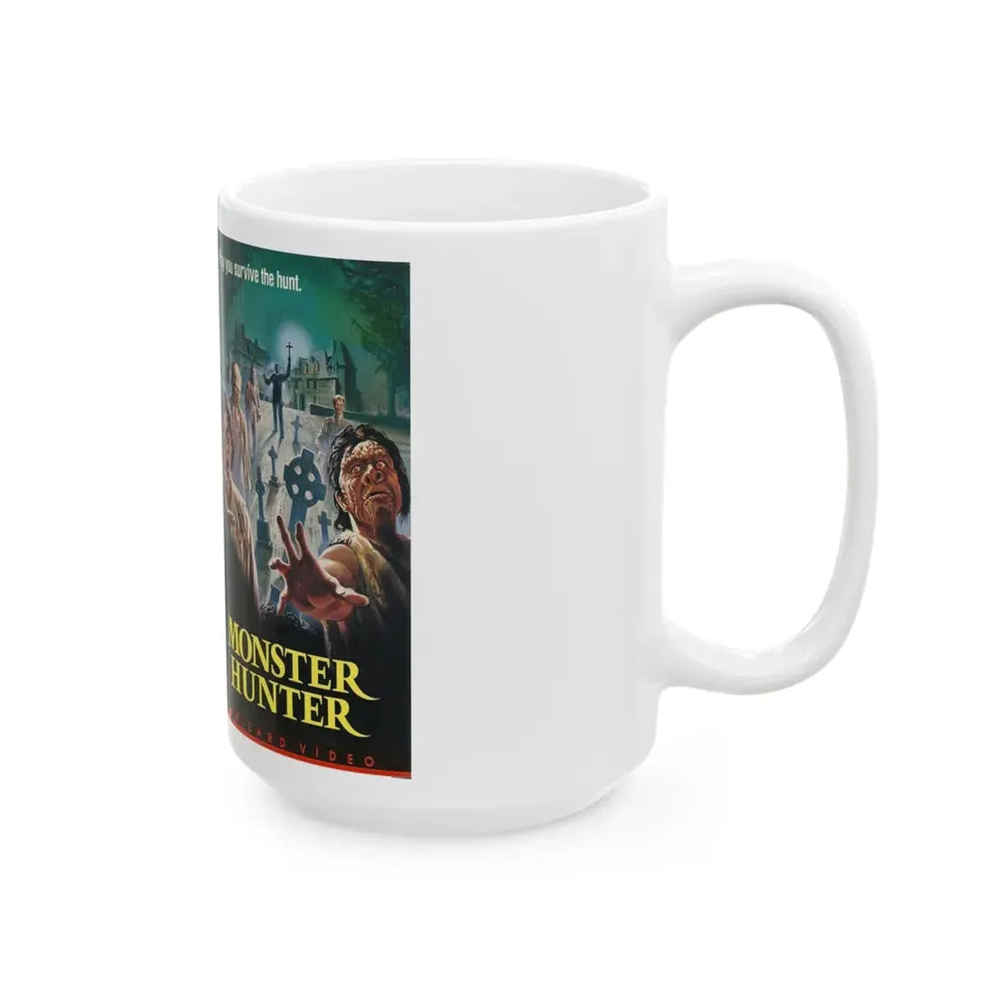 MONSTER HUNTER (VHS COVER) - White Coffee Mug - Go Mug Yourself
