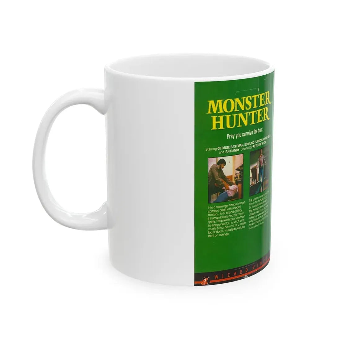 MONSTER HUNTER (VHS COVER) - White Coffee Mug - Go Mug Yourself