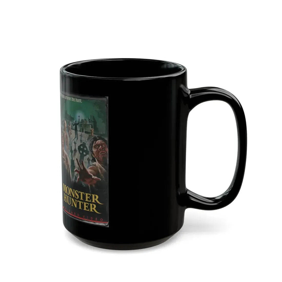 MONSTER HUNTER WIZARD VIDEO (VHS COVER) - Black Coffee Mug - Go Mug Yourself