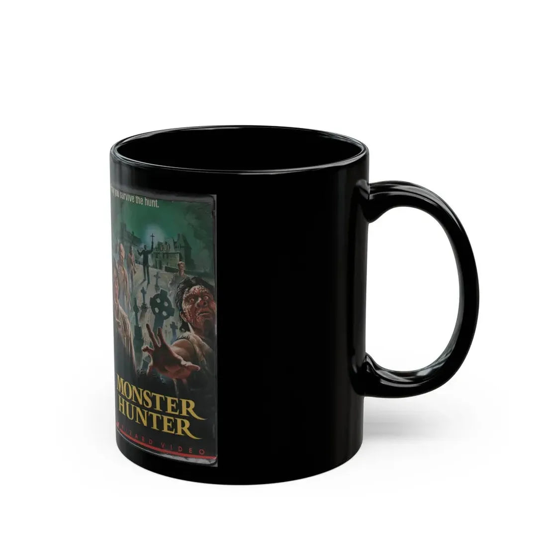 MONSTER HUNTER WIZARD VIDEO (VHS COVER) - Black Coffee Mug - Go Mug Yourself