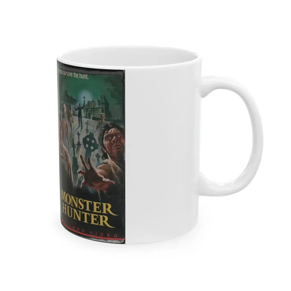 MONSTER HUNTER WIZARD VIDEO (VHS COVER) - White Coffee Mug - Go Mug Yourself