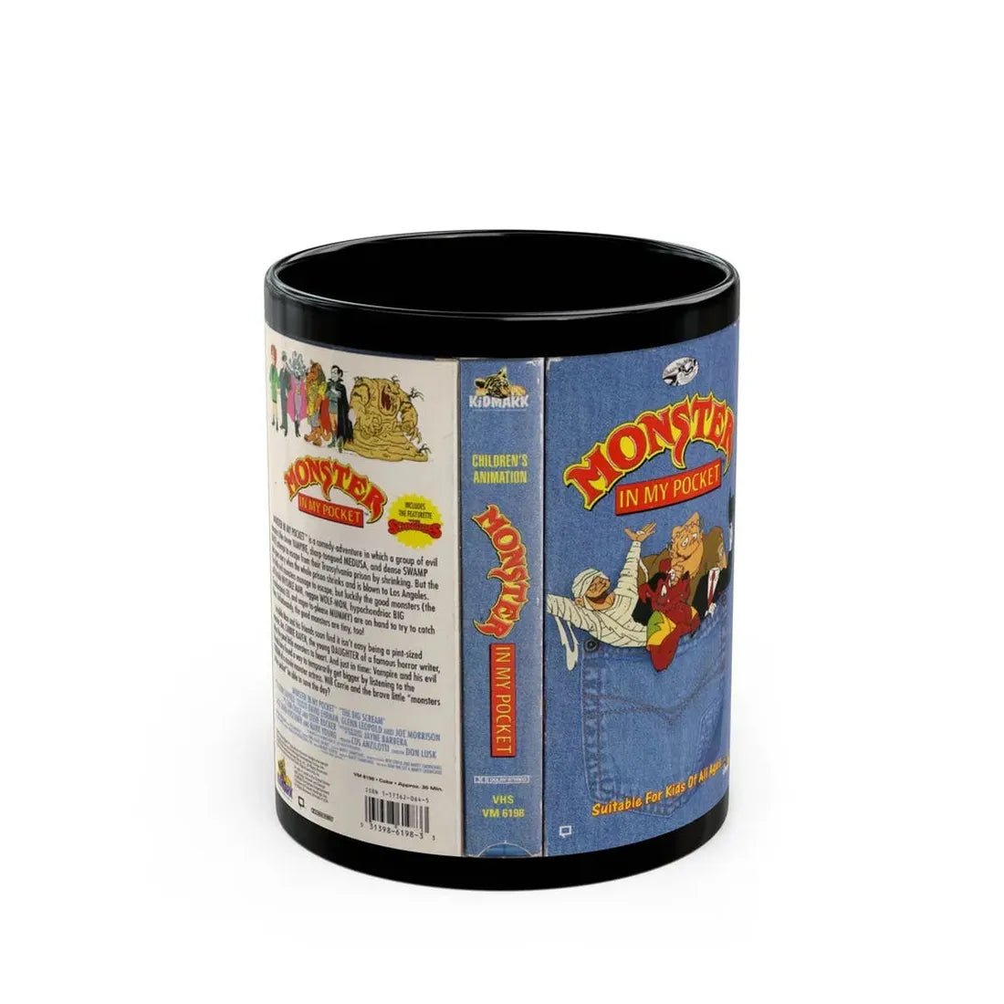 MONSTER IN MY POCKET (VHS COVER) - Black Coffee Mug 11oz - Go Mug Yourself