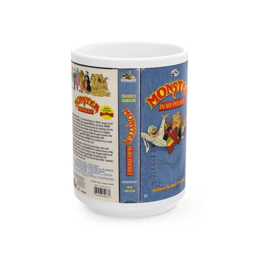 MONSTER IN MY POCKET (VHS COVER) - White Coffee Mug 15oz - Go Mug Yourself