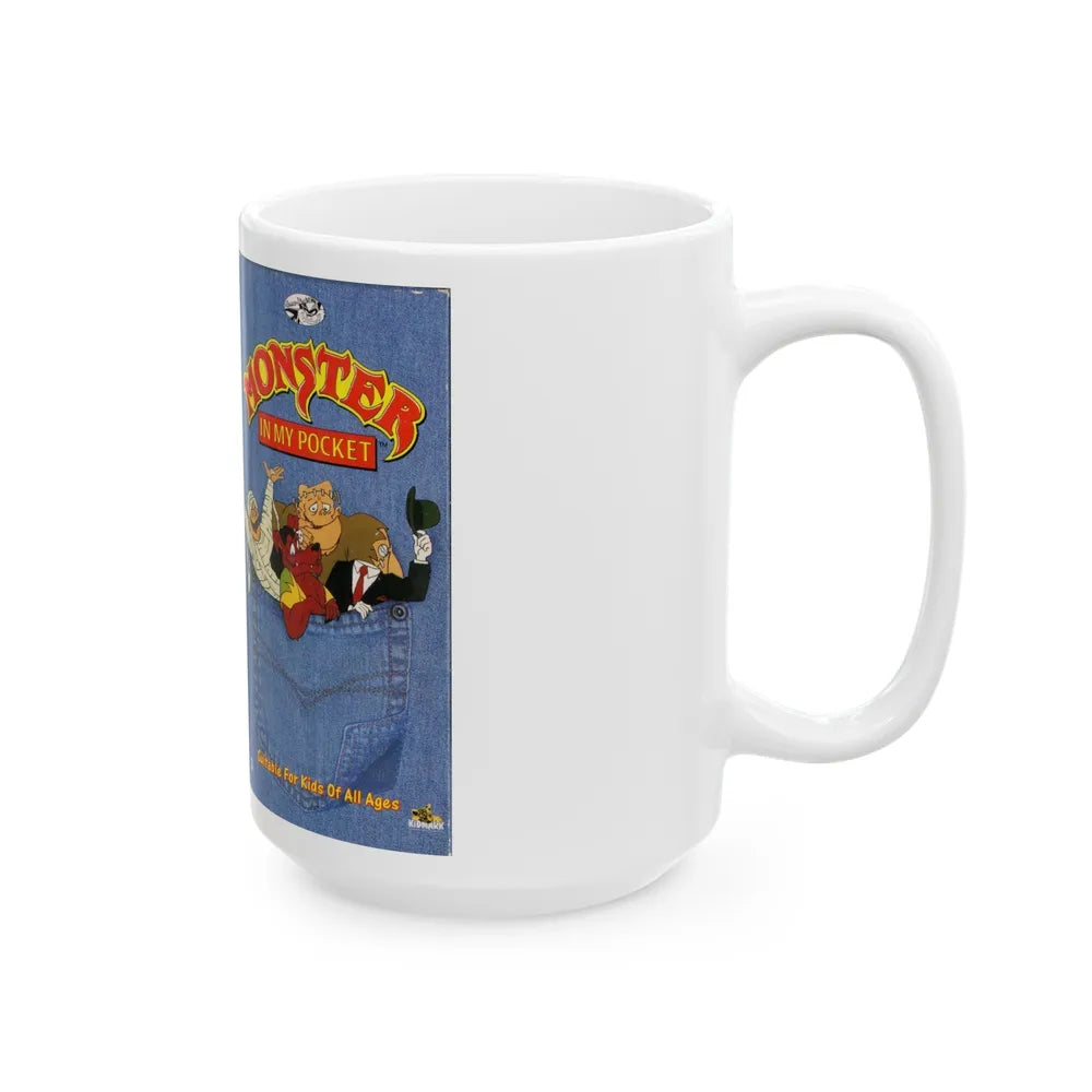 MONSTER IN MY POCKET (VHS COVER) - White Coffee Mug-Go Mug Yourself