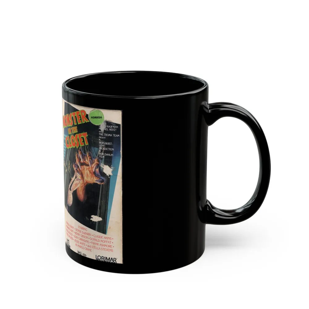 MONSTER IN THE CLOSET (VHS COVER) - Black Coffee Mug-Go Mug Yourself