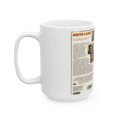 MONSTER IN THE CLOSET (VHS COVER) - White Coffee Mug - Go Mug Yourself