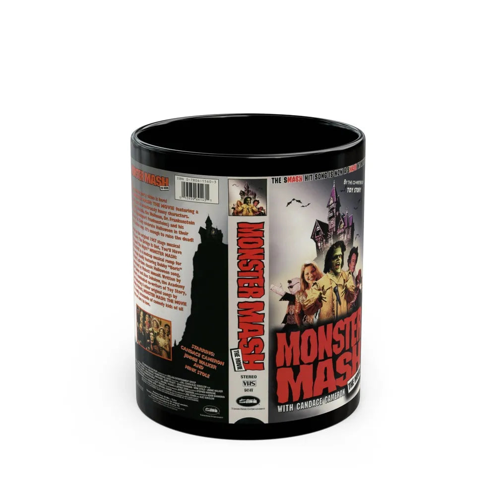 MONSTER MASH THE MOVIE (VHS COVER) - Black Coffee Mug-11oz-Go Mug Yourself