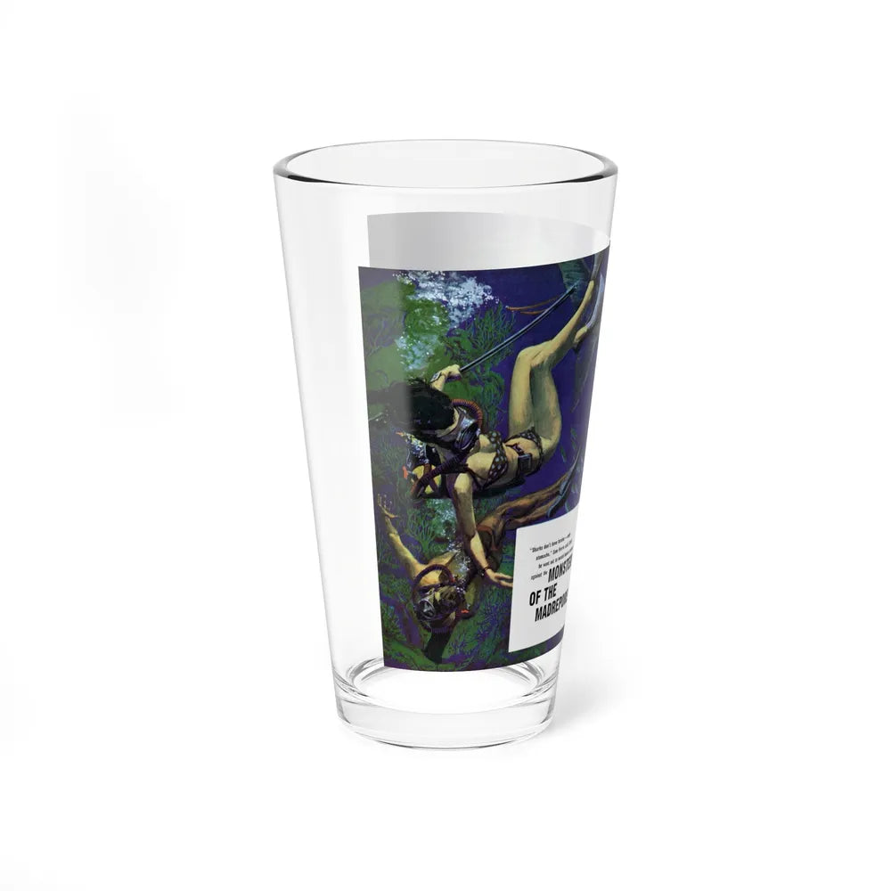 Monster of the Madrepore, Argosy, July 1960 (Magazine Illustration) Pint Glass 16oz-Go Mug Yourself