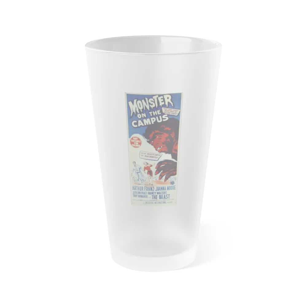 MONSTER ON THE CAMPUS 1958 Movie Poster - Frosted Pint Glass 16oz-16oz-Frosted-Go Mug Yourself