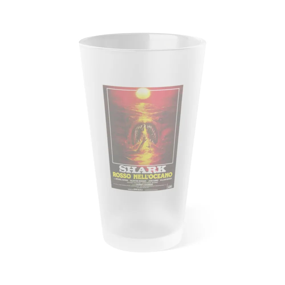 MONSTER SHARK (2) 1984 Movie Poster - Frosted Pint Glass 16oz-16oz-Frosted-Go Mug Yourself