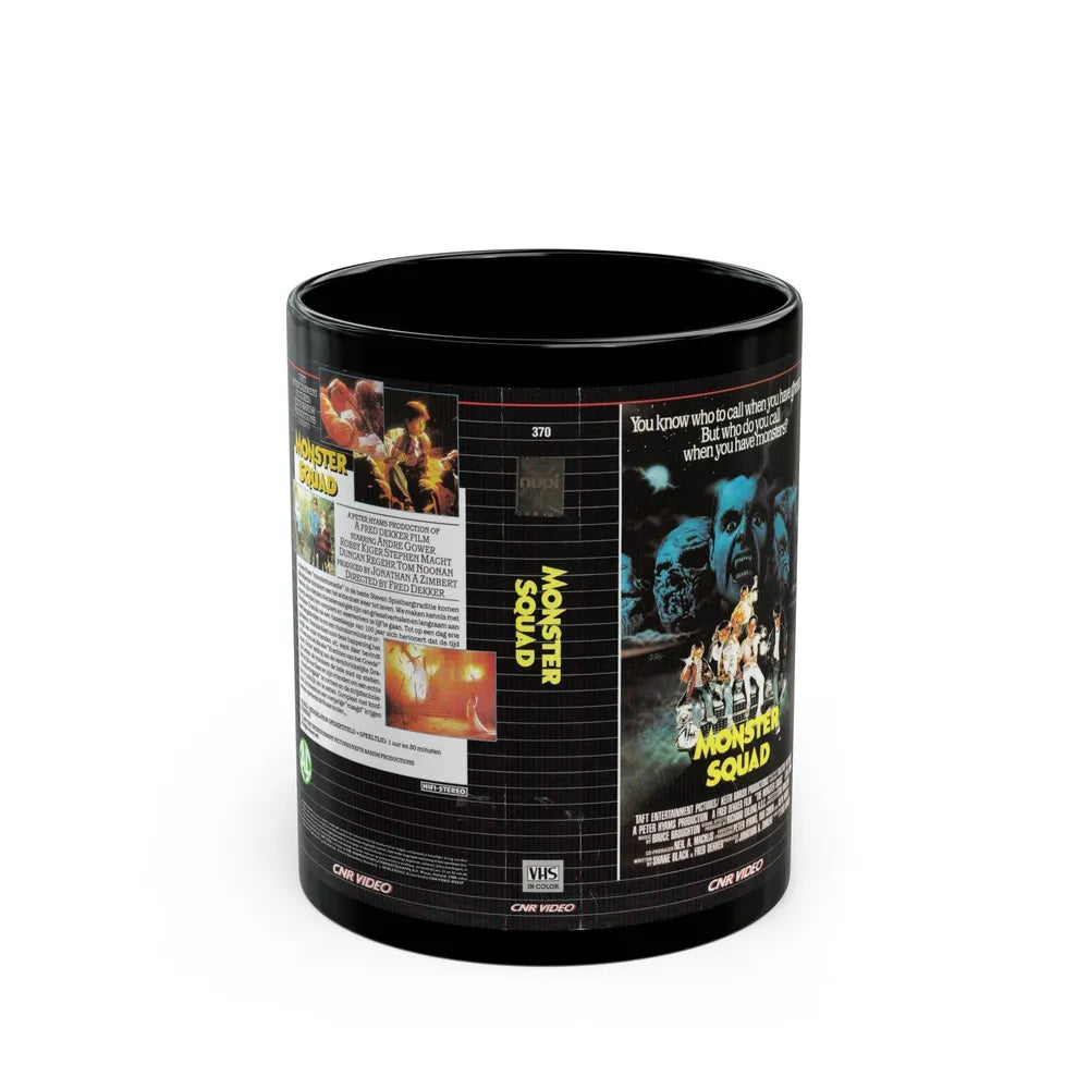 MONSTER SQUAD (VHS COVER) - Black Coffee Mug-11oz-Go Mug Yourself