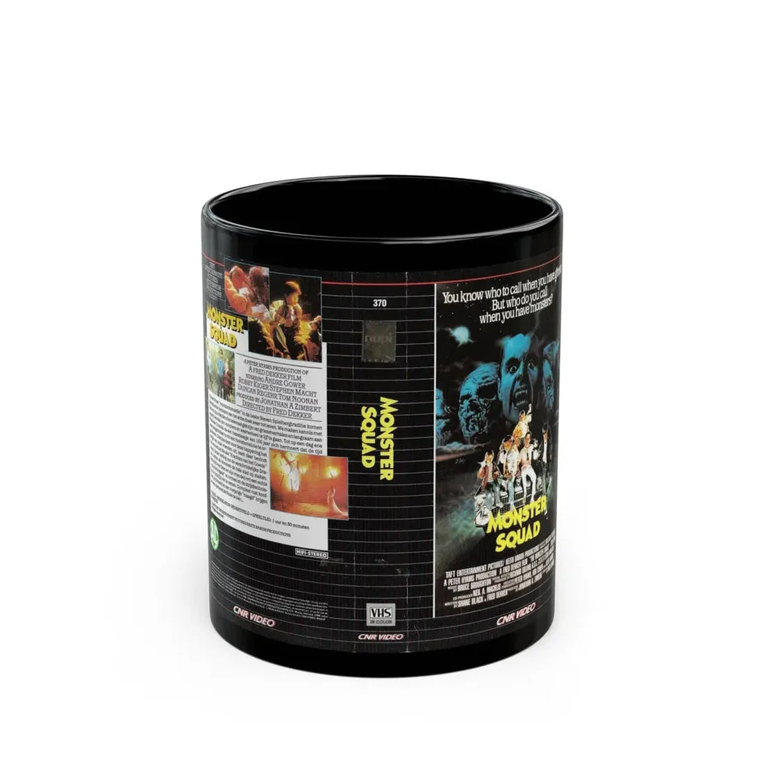 MONSTER SQUAD (VHS COVER) - Black Coffee Mug 11oz - Go Mug Yourself
