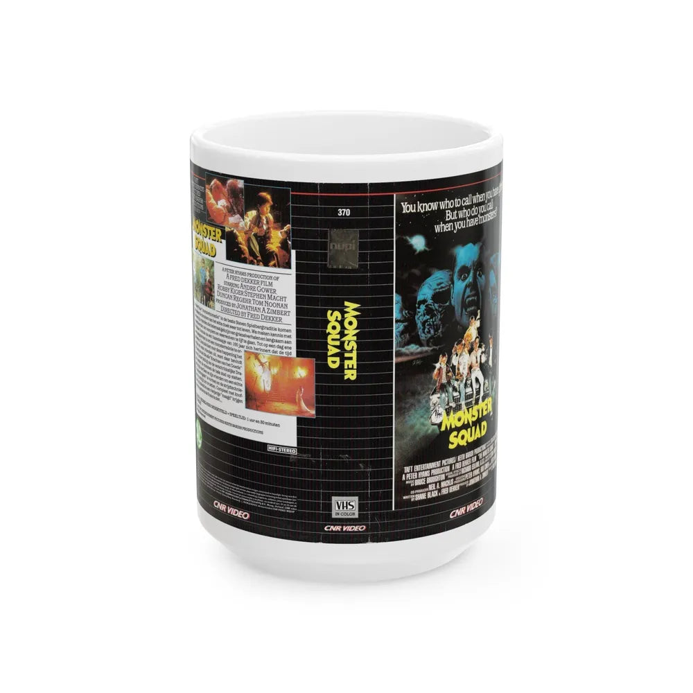 MONSTER SQUAD (VHS COVER) - White Coffee Mug-15oz-Go Mug Yourself