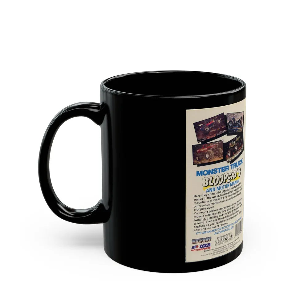 MONSTER TRUCK BLOOPERS 3 (VHS COVER) - Black Coffee Mug-Go Mug Yourself